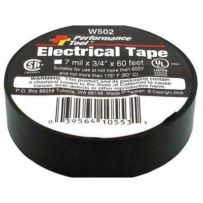 Electrical Tape - 3/4" X 60' (Black)