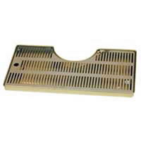 Mushroom Style Drip Tray with Drain (Brass & Stainless) / 