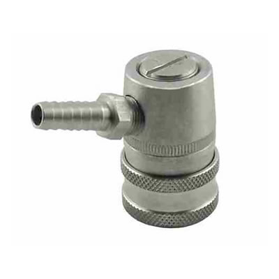 Ball Lock Disconnect SS - 1/4" Barb (Gas)