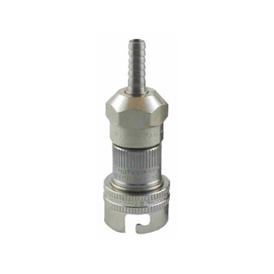 Pin Lock Disconnect SS - 1/4" Vertical Barb (Gas)