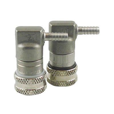 Ball Lock Disconnect SS - 1/4" Barb (Gas)