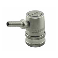 Ball Lock Disconnect SS - 1/4" Barb (Gas) / 