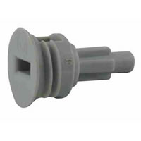 Disconnect Cap Plug - SHORT Pin Lock Disconnects (Gray) / 
