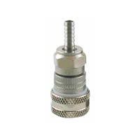 Ball Lock Disconnect SS - 1/4" Vertical Barb (gas) / 