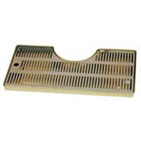 Mushroom Style Drip Tray with Drain (Brass Tray) (Alternate View 1)