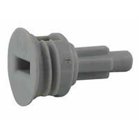 Disconnect Cap Plug - SHORT Pin Lock Disconnects (Gray) (Alternate View 1)