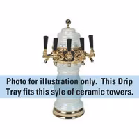 Mushroom Style Drip Tray with Drain (Brass & Stainless) (Alternate View 2)