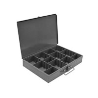 Metal Parts Tool Box with adjustable dividers.  Ideal for oetiker clamps, wire nuts, screws, and any other small parts.