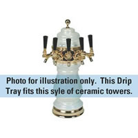 Mushroom Style Drip Tray with Drain (Stainless Tray) (Alternate View 2)