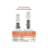 Adapter 1/4" FFL X 19/32-18m (Cornelius) (Alternate View 2)